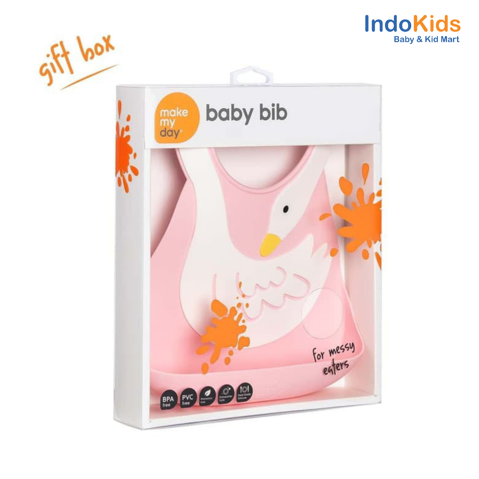 Make My Day Silicone Bib - Swan
