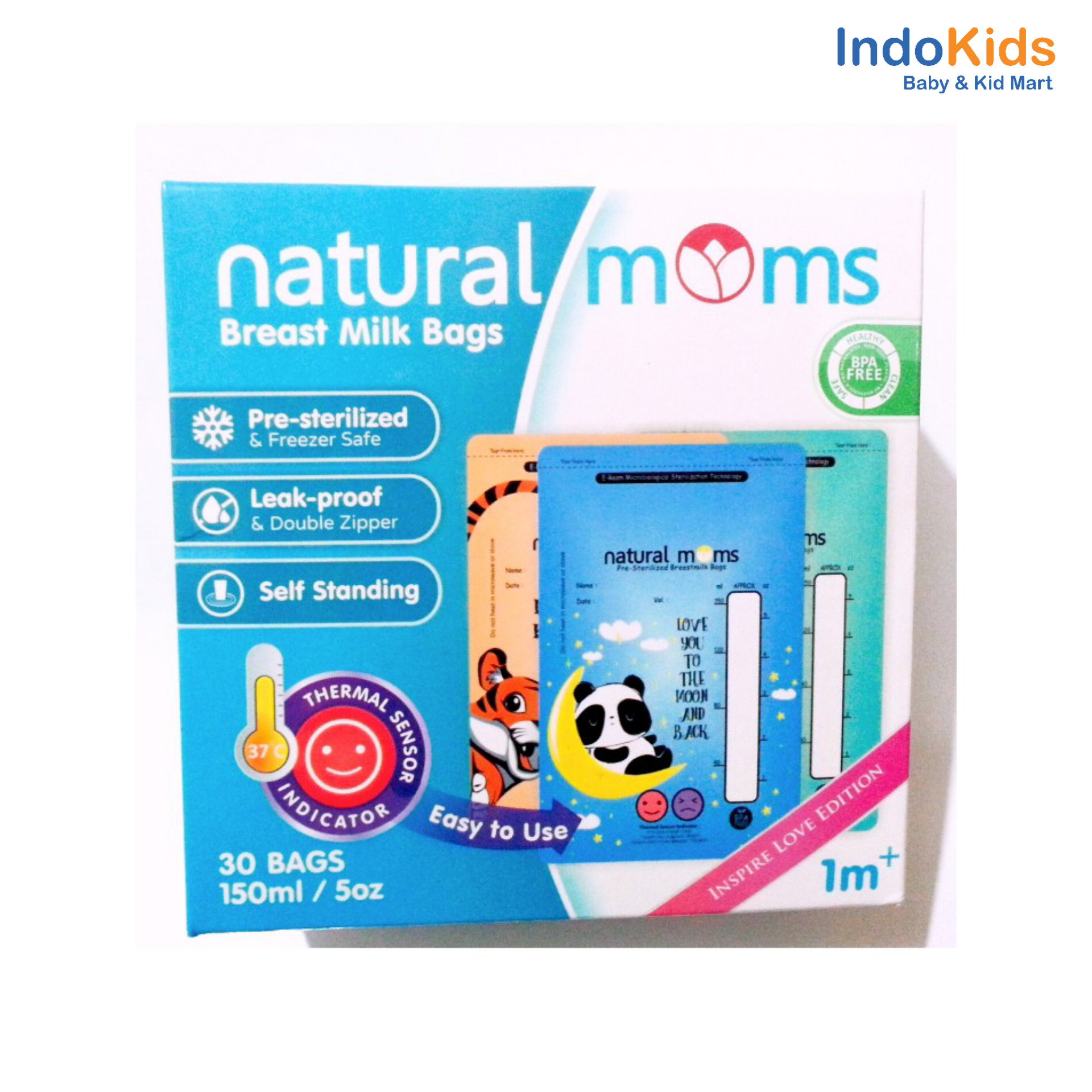 Natural Moms Breast Milk Bags 150ml 30 Bags