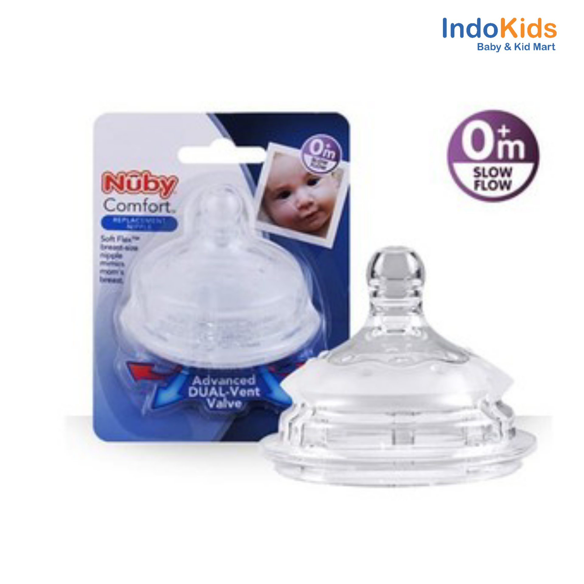 Nuby Replacement Nipple Slow Flow