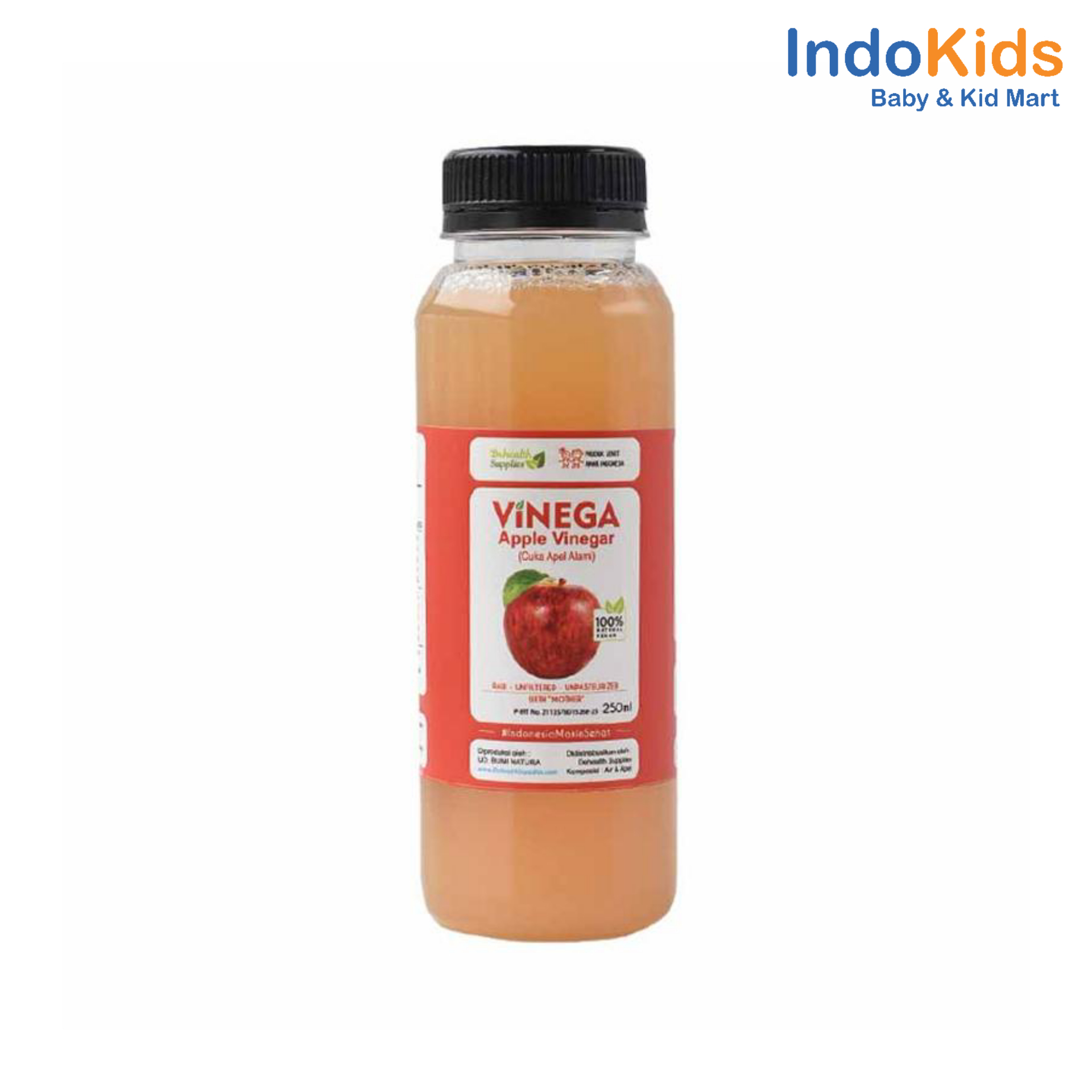 Dehealth Vinega Apple Vinegar (Cuka Apel Alami) 250ml