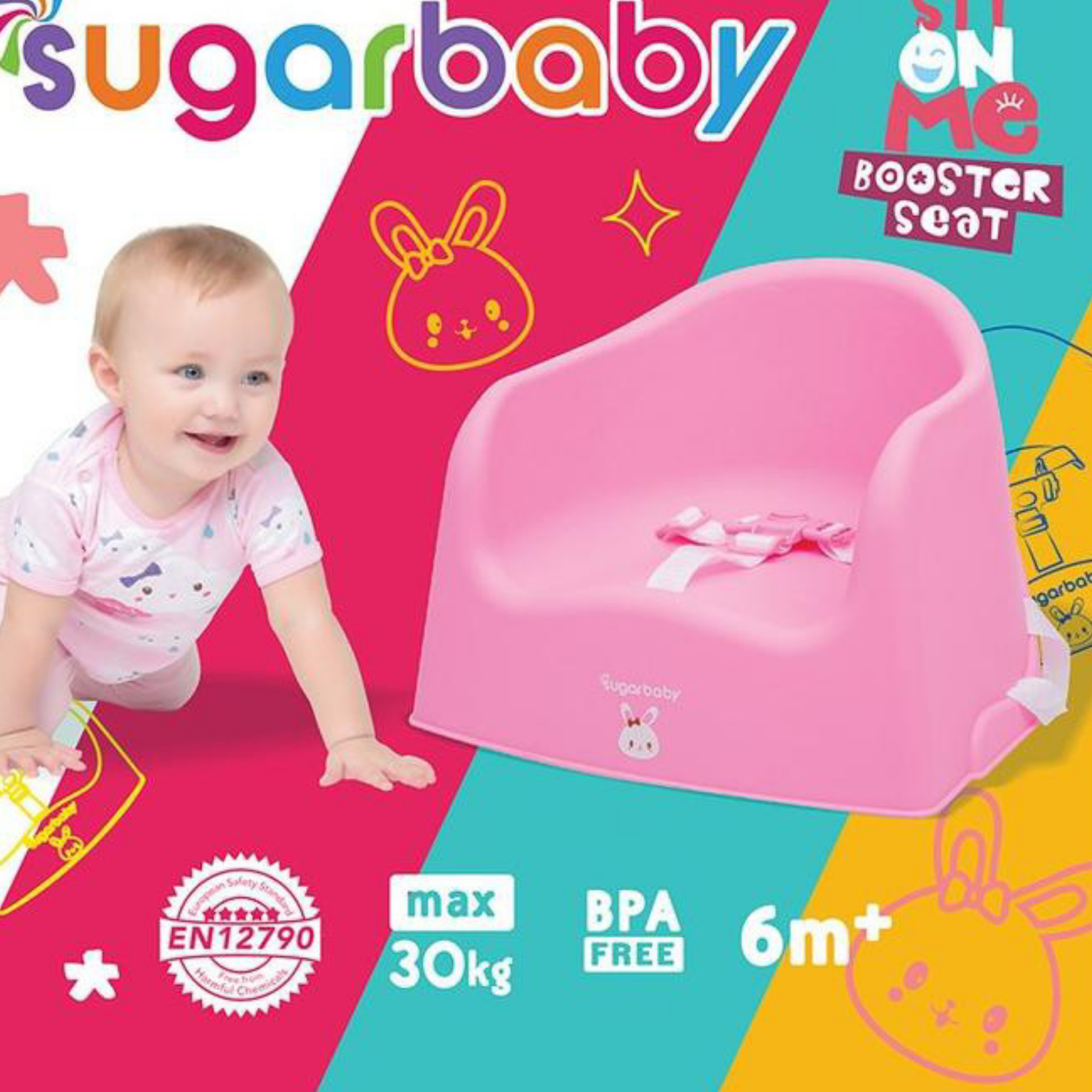 Sugar Baby Sit On Me Booster Seat - Kursi Makan Bayi
