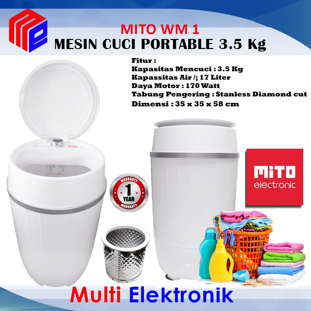 Mito Mesin Cuci Portable
