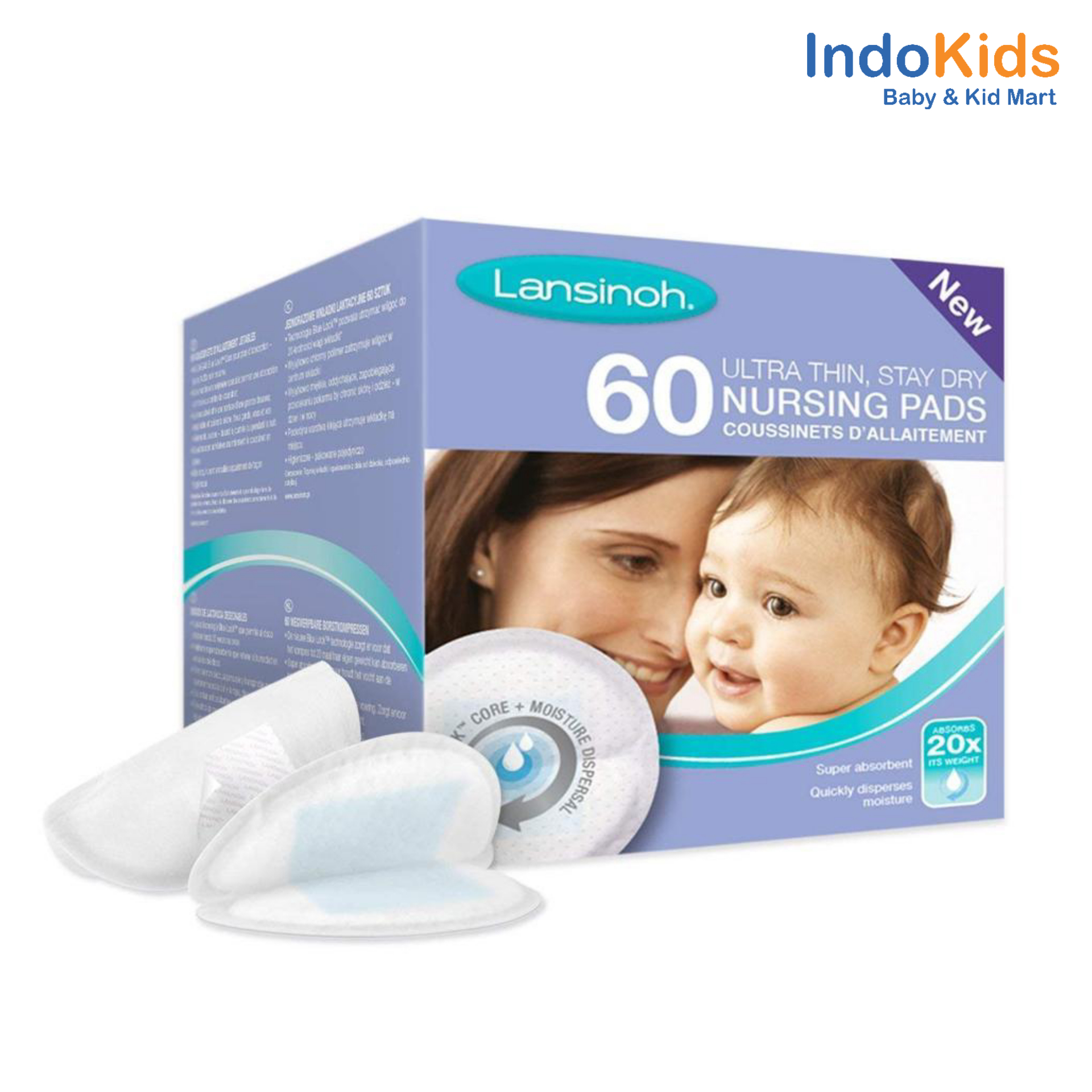 Lansinoh Ultra Thin Stay Dry Nursing Pads 60 pcs