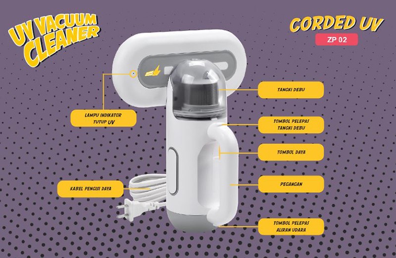 Vacuum Cleaner UV Dust Mites - Zuuper Mum ZP02 Kabel
