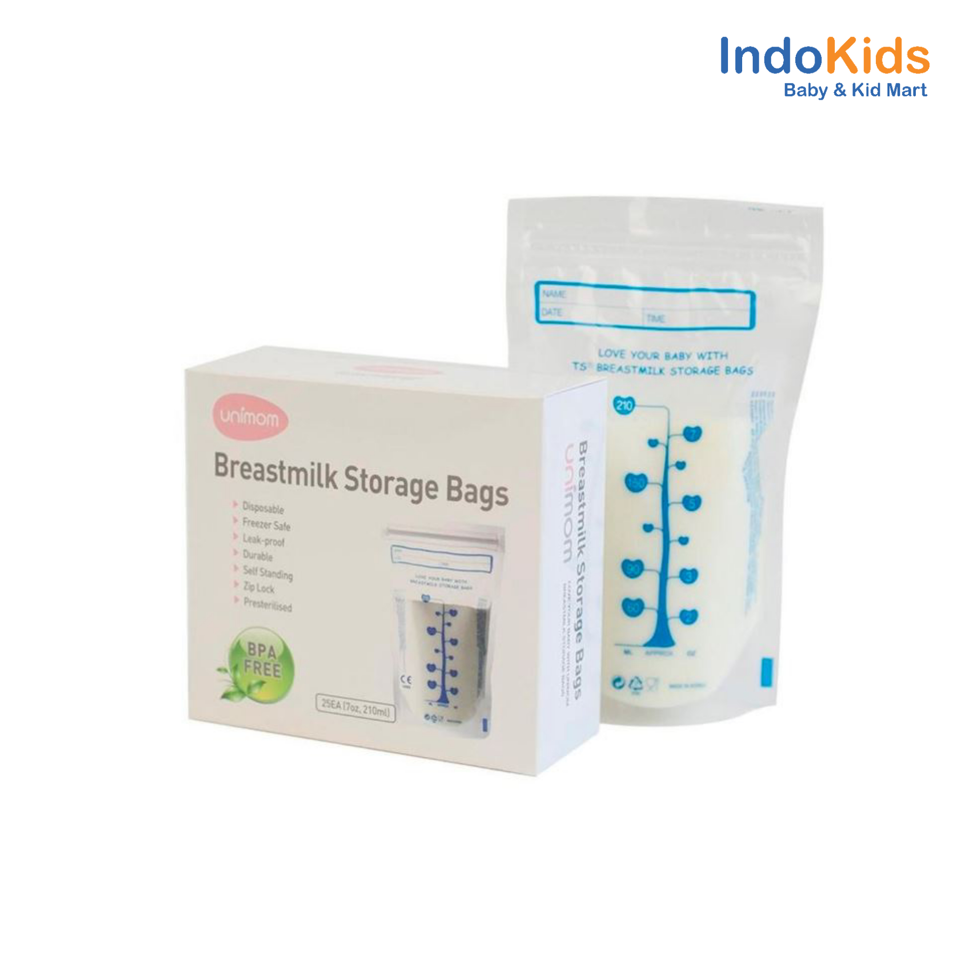 Unimom Breastmilk Storage Bags 210ml LG.87001