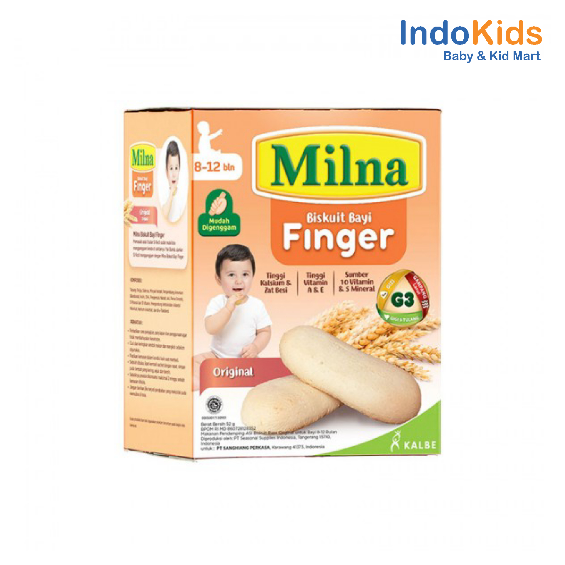 Milna Biskuit Bayi Finger 8M+ Original