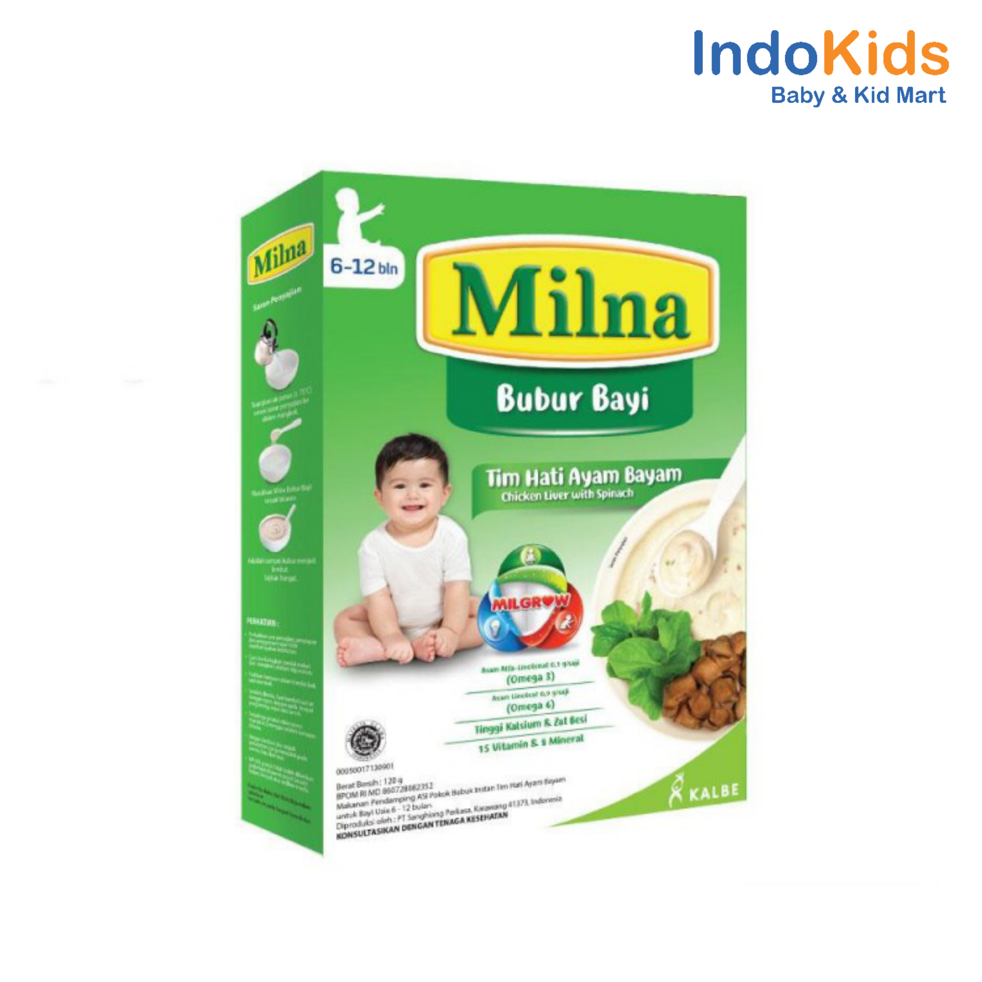 Milna Bubur Bayi 6M+ Tim Hati Ayam Bayam