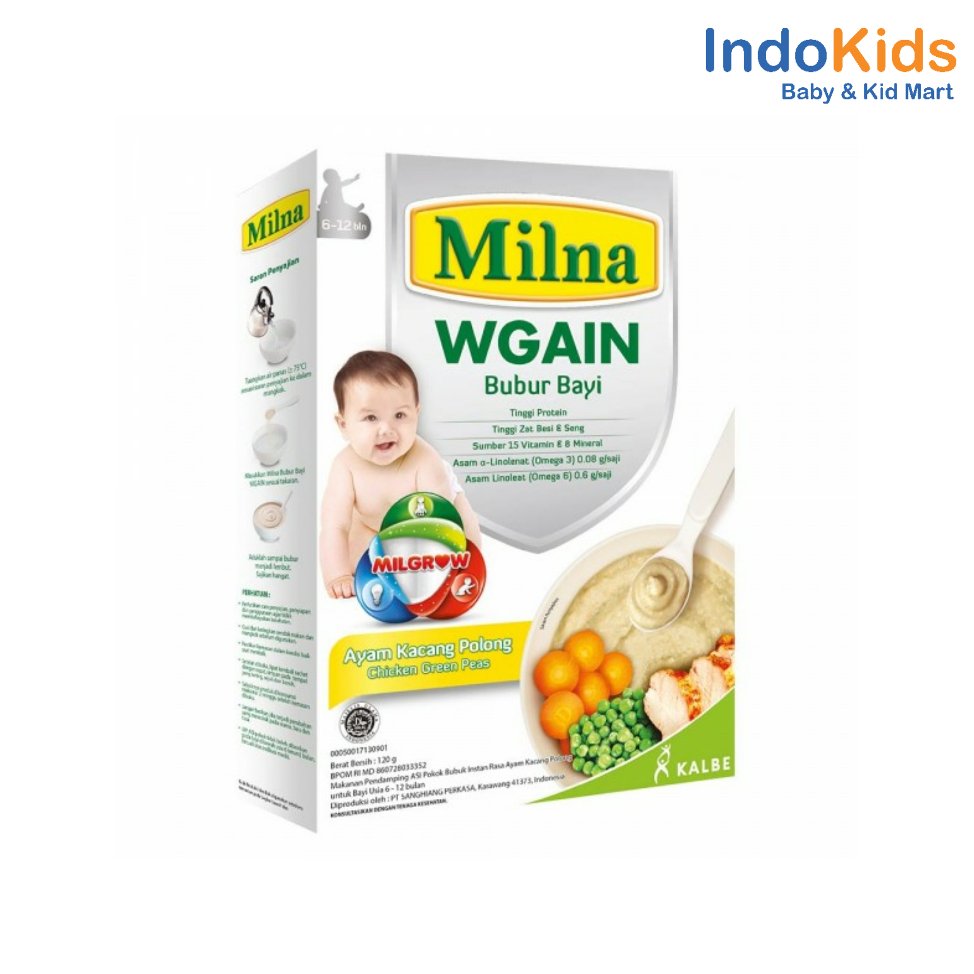 Milna WGAIN Bubur Bayi Ayam Kacang Polong