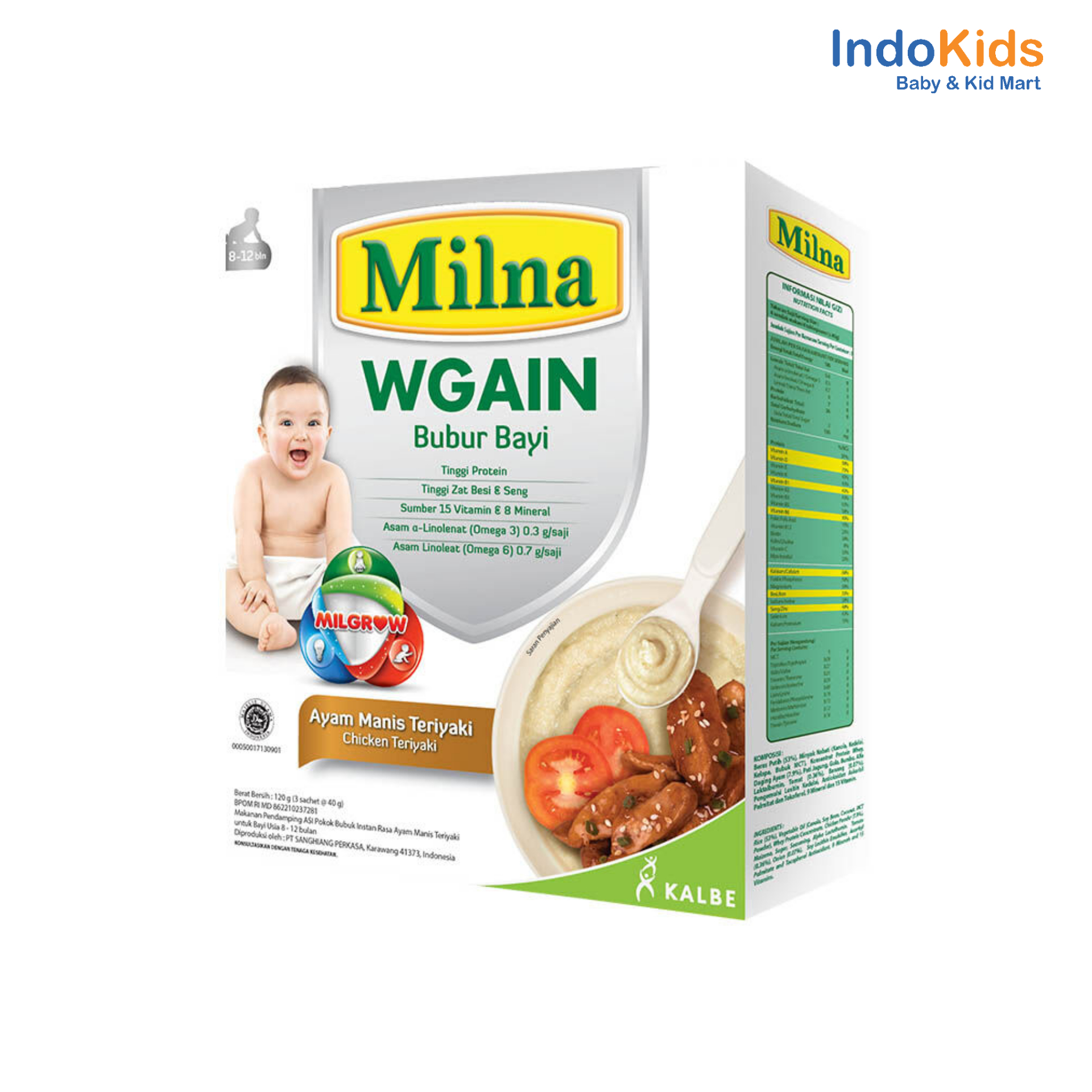 Milna WGAIN Bubur Bayi Ayam Manis Teriyaki