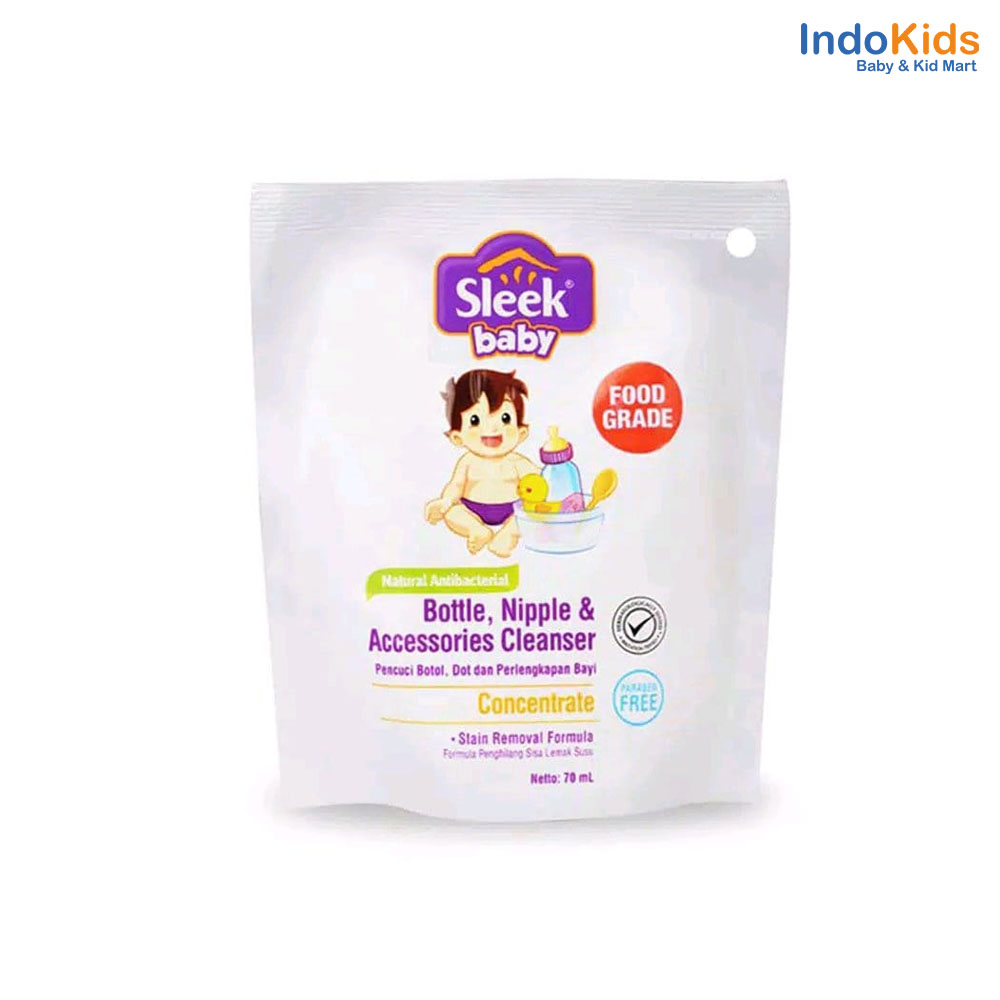 Sleek Baby Bottle, Nipple & Accessories Cleanser 70ml