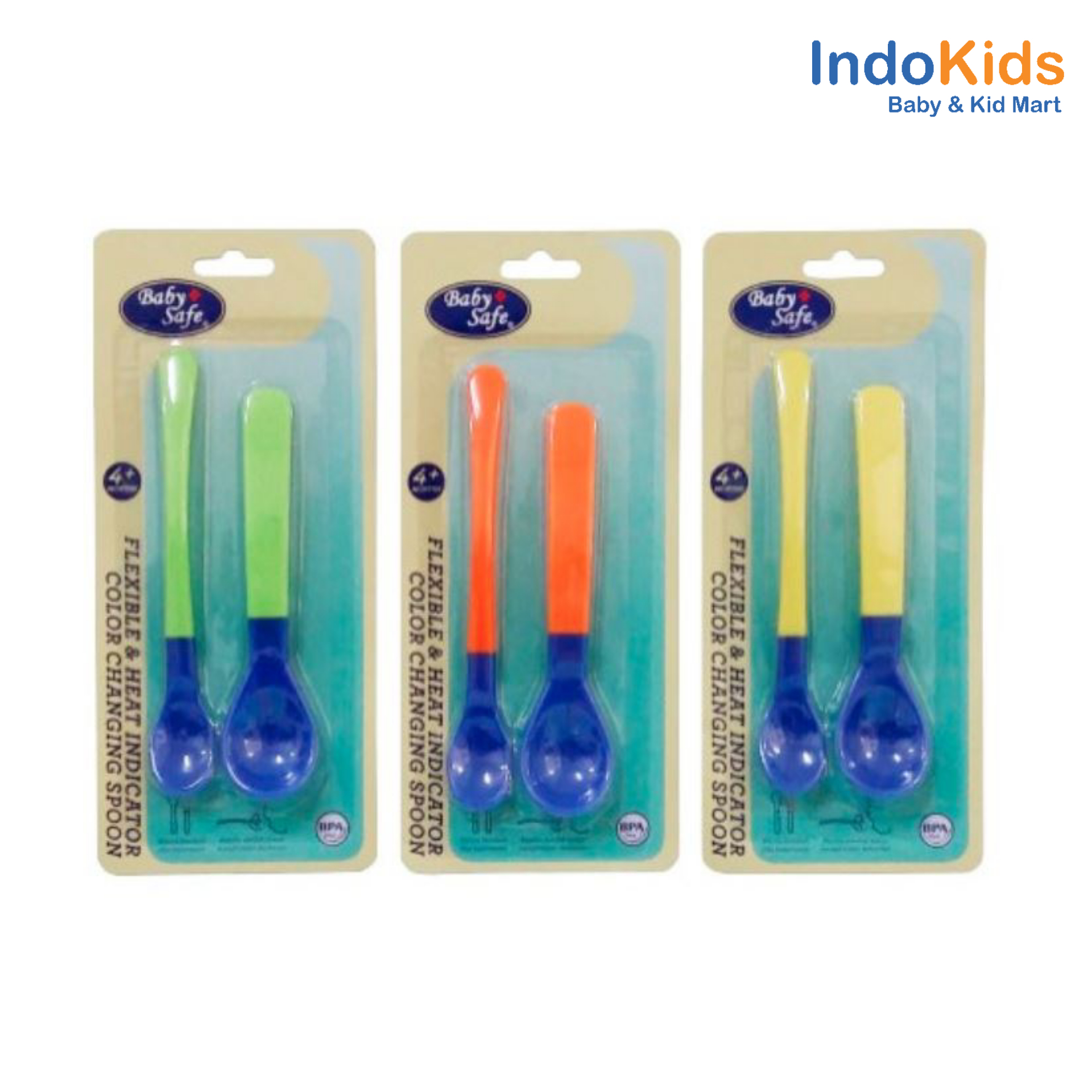 Baby Safe Flexibel & Heat Indicator Color Changing Spoon