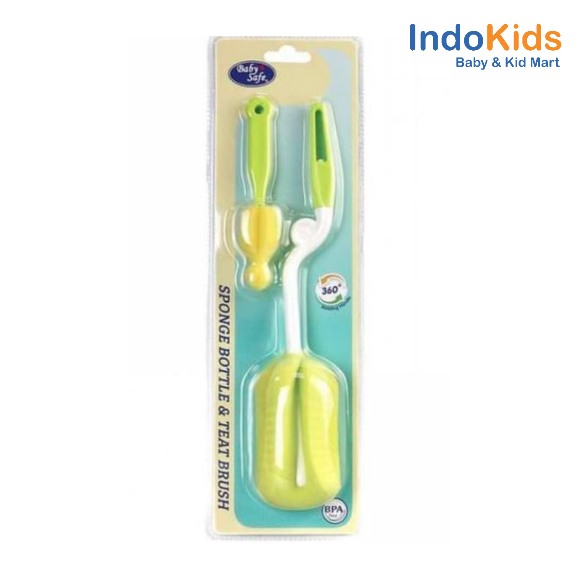Baby Safe Sponge Bottle & Teat Brush 
