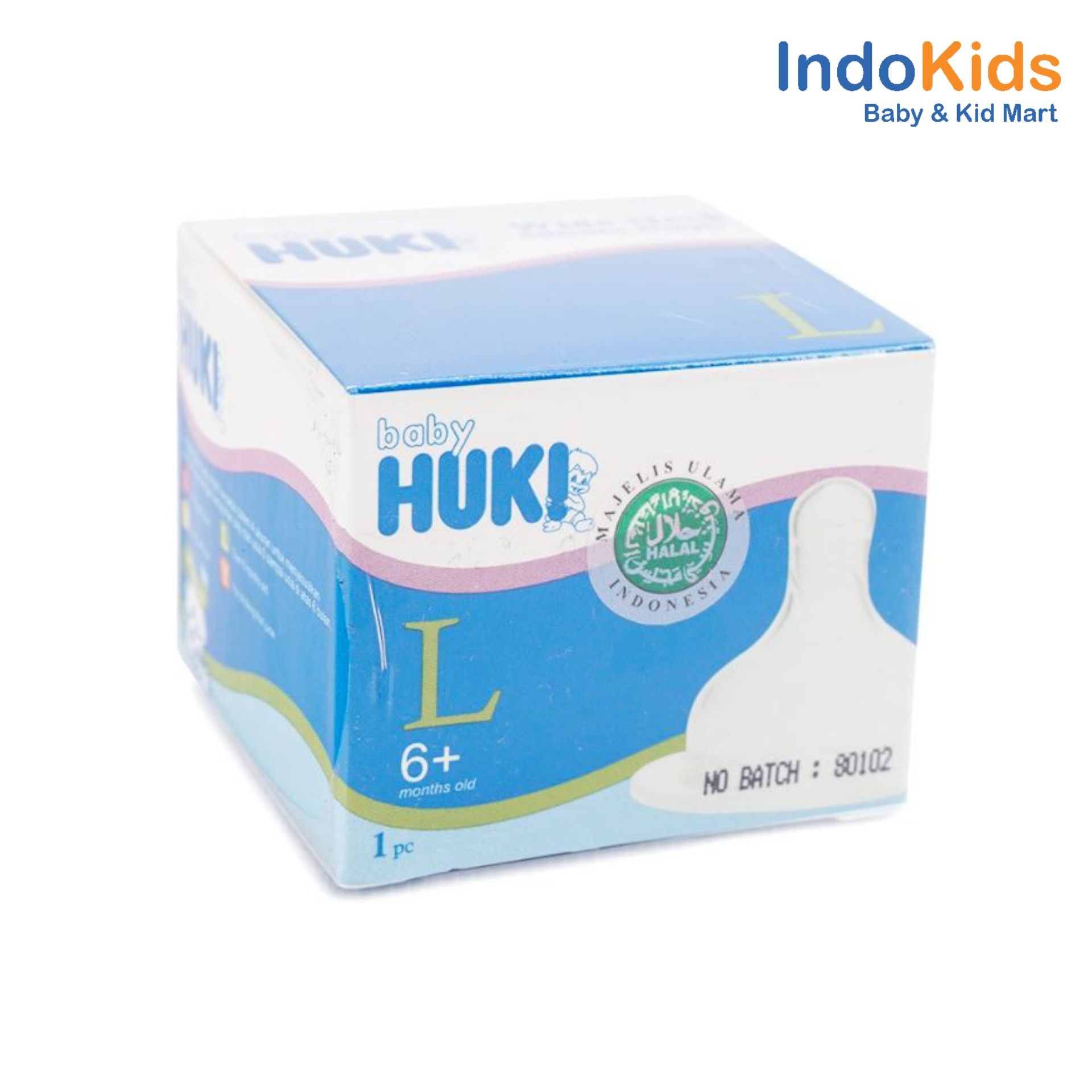 Huki Wide Neck Silicon Nipple Size L 1pcs