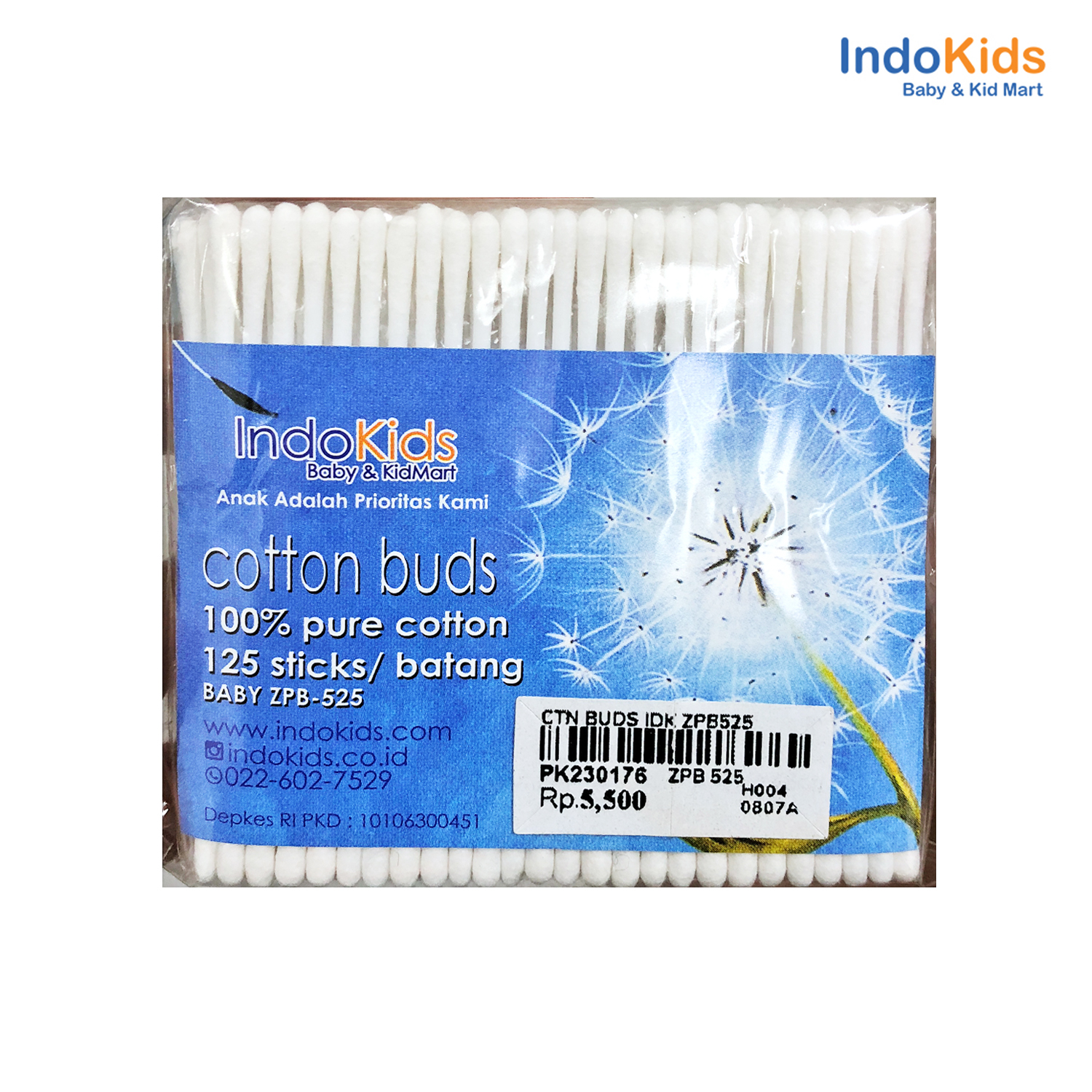 Cotton buds Indokids 125 batang